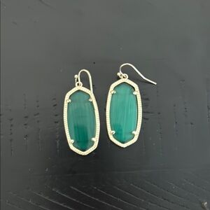 Elegant Green Drop Earrings